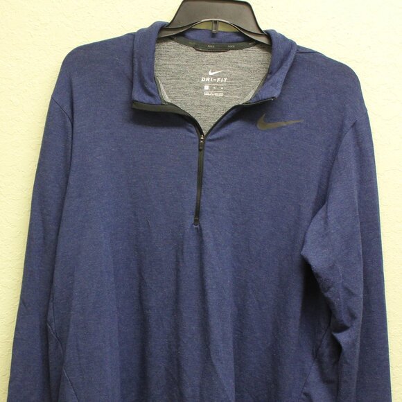 Nike Activewear Top Men's XL Blue Heather Dri-FIT Polyester - Picture 2 of 9